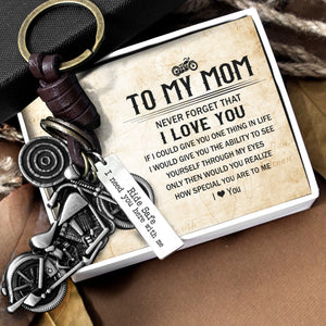Motorcycle Keychain - To Mom - I Love You - Gkx19004