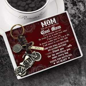 Motorcycle Keychain - To Mom - I Love You With All My Heart - Gkx19005
