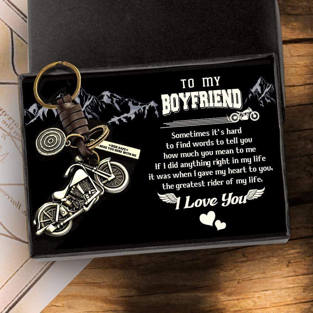Motorcycle Keychain - To My Boyfriend - The Greatest Rider Of My Life - Gkx12003