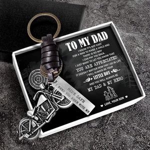 Motorcycle Keychain - To My Dad - You Will Always Be My Dad & My Hero - Gkx18006