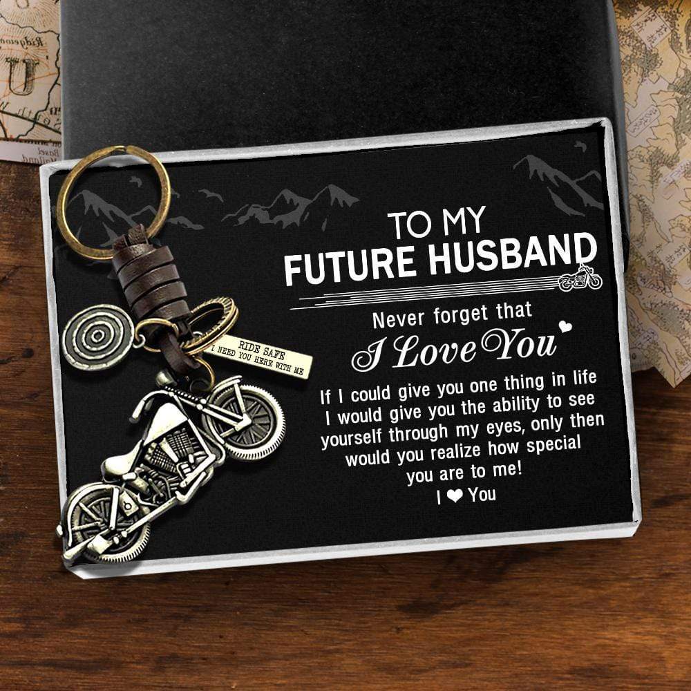 Motorcycle Keychain - To My Future Husband - Never Forget That I Love You - Gkx24004
