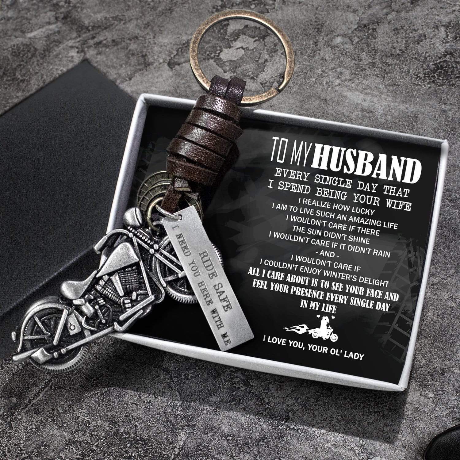 Motorcycle Keychain - To My Husband - Every Single Day That I Spend Being Your Wife - Gkx14007