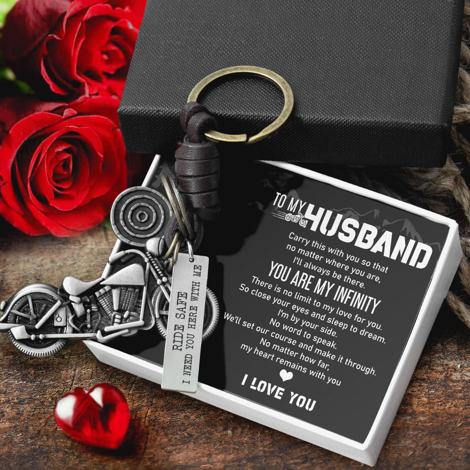 Motorcycle Keychain - To My Husband - You Are My Infinity - Gkx14002