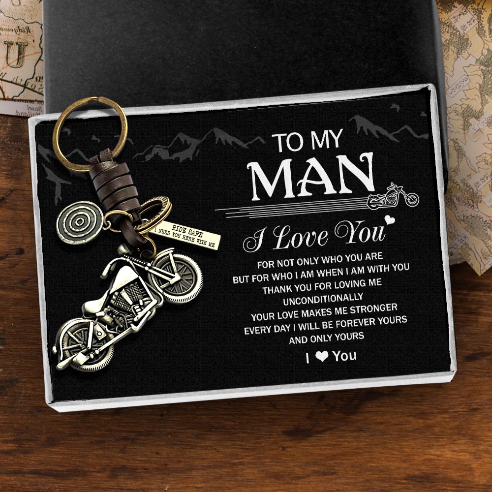 Motorcycle Keychain - To My Man - Ride Safe I Need You Here With Me - Gkx26008
