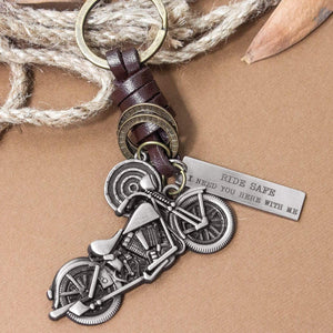 Motorcycle Keychain - To My Man - Ride Safe, I Need You Here With Me - Gkx26014