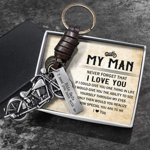 Motorcycle Keychain - To My Man - Ride Safe, I Need You Here With Me - Gkx26014