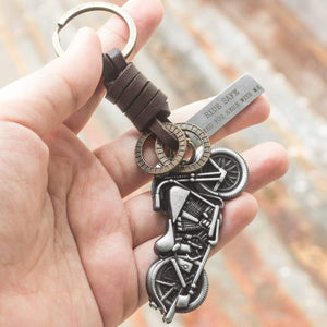 Motorcycle Keychain - To My Man - Ride Safe, I Need You Here With Me - Gkx26014