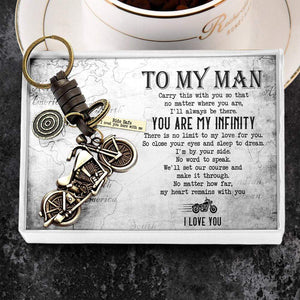 Motorcycle Keychain - To My Man - Ride Safe, I Need You Here With Me - Gkx26015