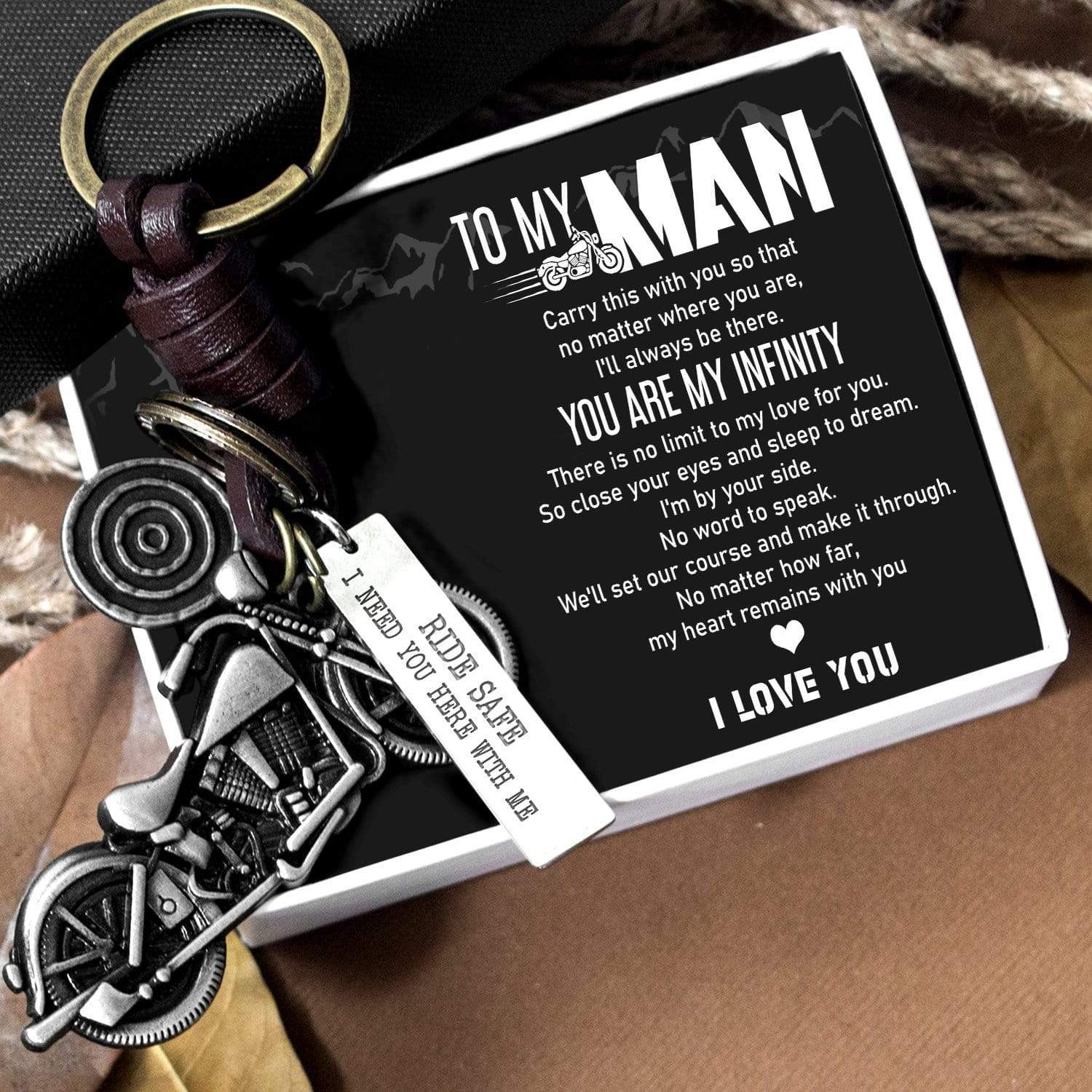 Motorcycle Keychain - To My Man - You Are My Infinity - Gkx26002