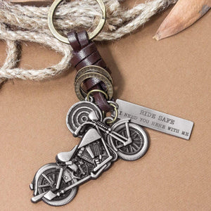 Motorcycle Keychain - To My Ole Lady - Ride Safe I Need You Here With Me - Gkx13001