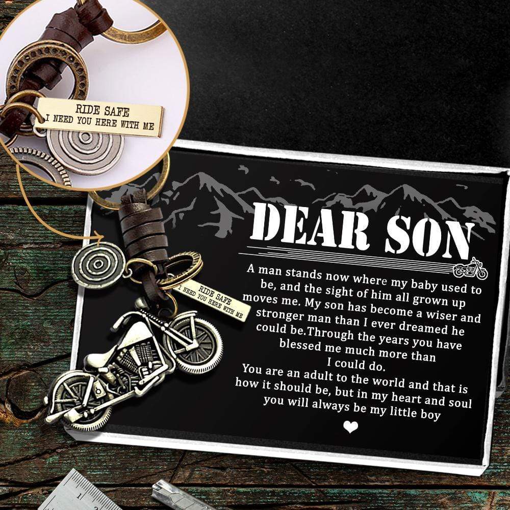 Wrapsify Classic Bike Keychain - to My Son from Mom - You Will Always Be My Little Boy - Gkt16013