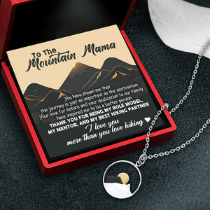 Mountain Range Necklace - Hiking - To The Mountain Mama - I Love You More Than You Love Hiking - Gnok19002