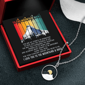 Mountain Range Necklace - Hiking - To The Mountain Mama - I Love You To The Mountains & Back - Gnok19001
