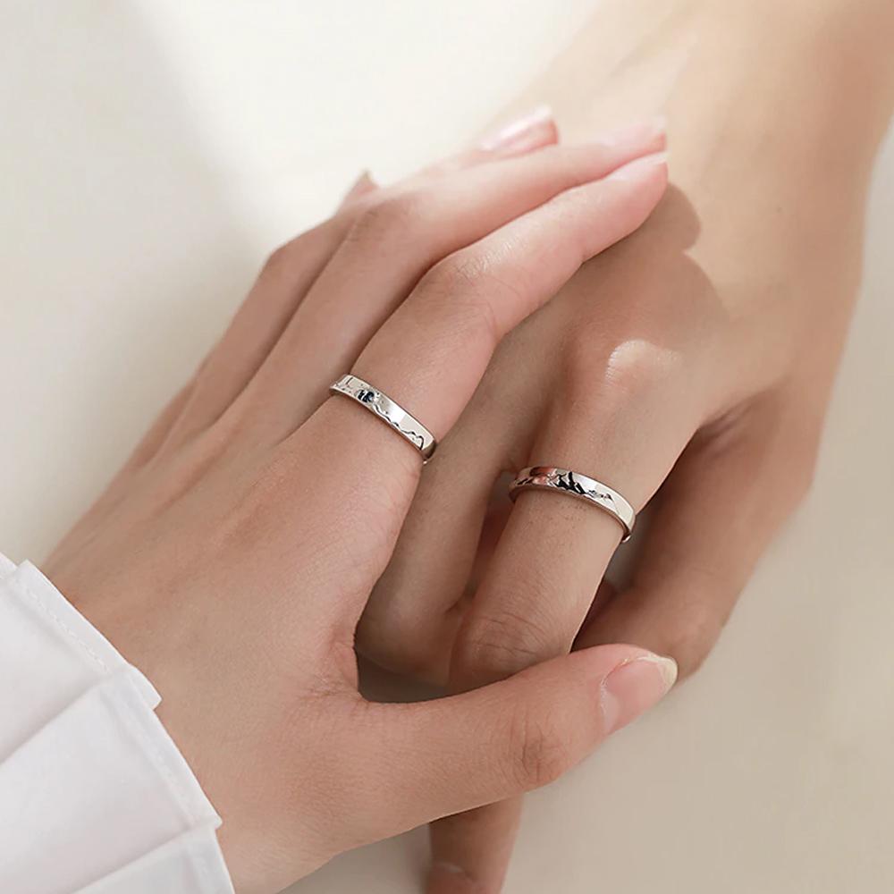 Mountain Sea Couple Promise Ring - Adjustable Size Ring - Travel - To My Other Half - All My Love Today And Always - Grlj24001