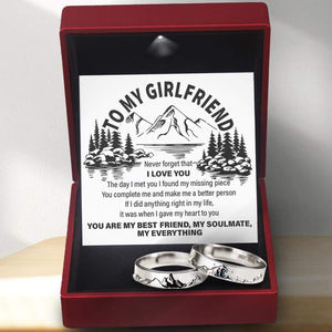 Mountain Sea Couple Promise Ring - Family - To My Girlfriend - I Gave My Heart To You - Grlj13001