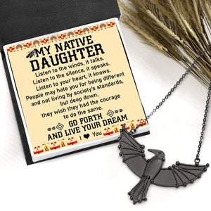 Native Bird Necklace - Native - To My Daughter - Listen To Your Heart, It Knows - Gncm17006