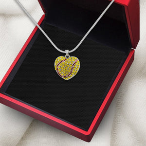 New Softball Heart Necklace - Softball - To My Daughter - Gnep17022