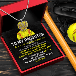 New Softball Heart Necklace - Softball - To My Daughter - You Are Always My Favorite Softball Player - Gnep17023