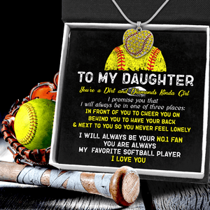 New Softball Heart Necklace - Softball - To My Daughter - You Are Always My Favorite Softball Player - Gnep17023