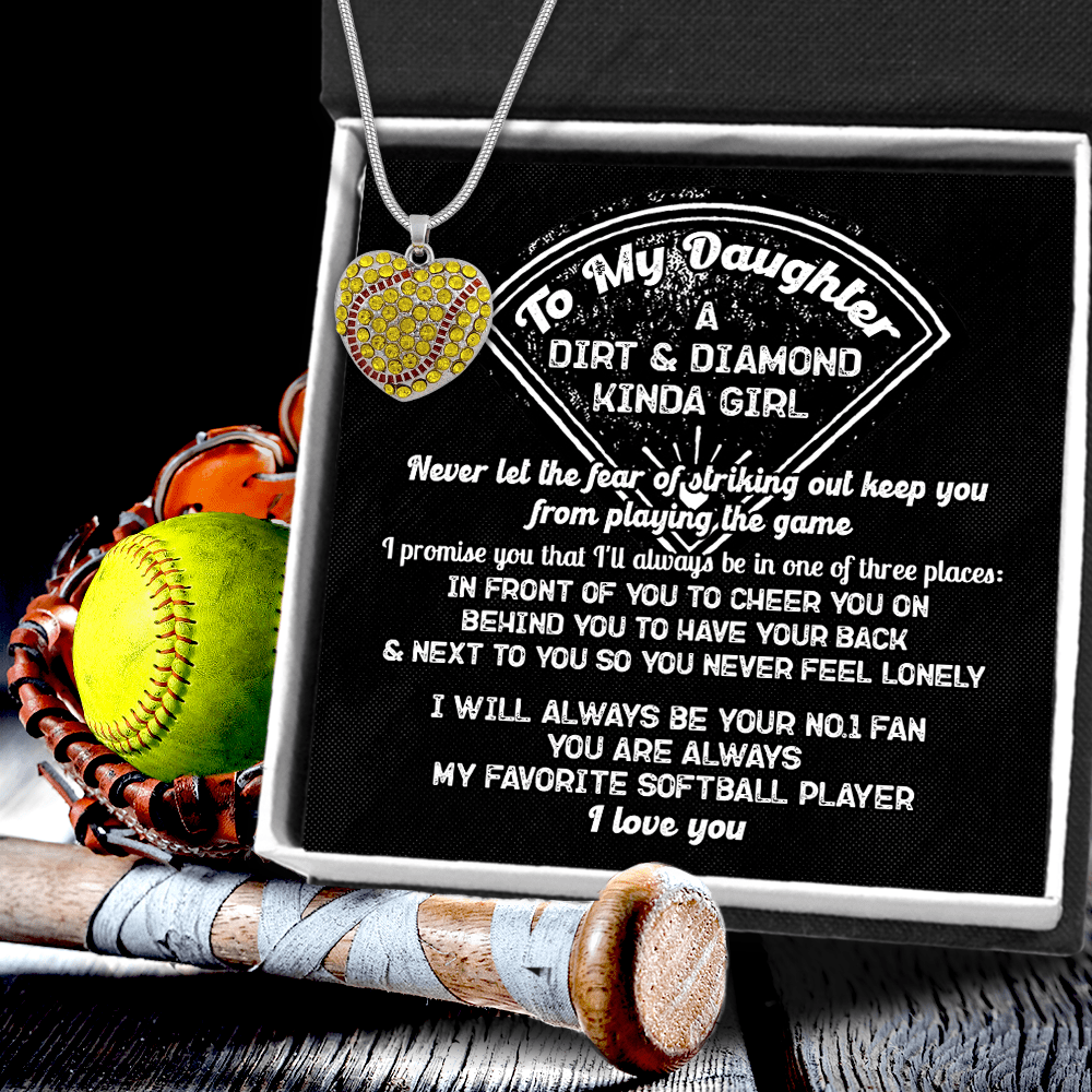 New Softball Heart Necklace - Softball - To My Daughter - You Are Always My Favorite Softball Player - Gnep17024