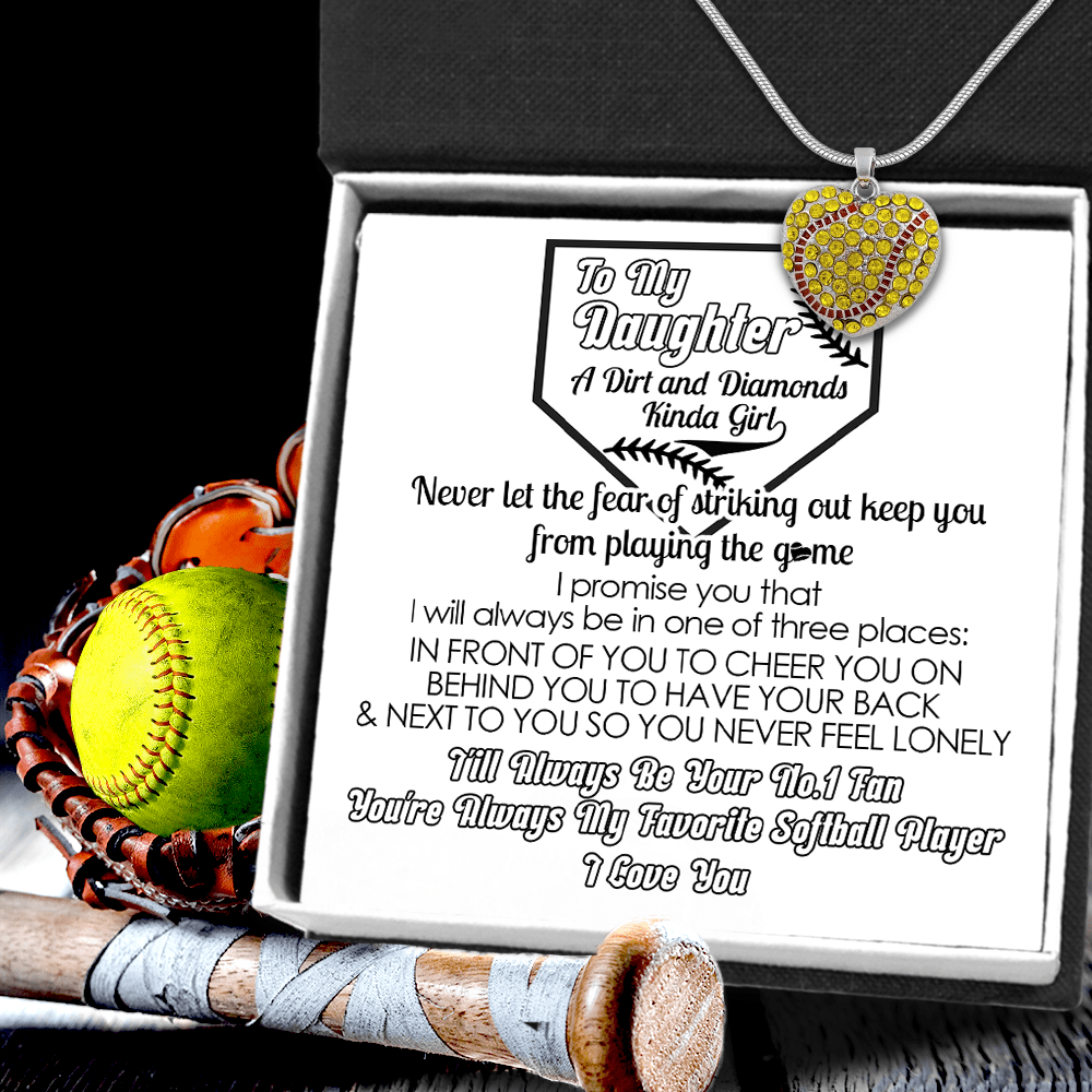 New Softball Heart Necklace - Softball - To My Daughter - You Are Always My Favorite Softball Player - Gnep17026