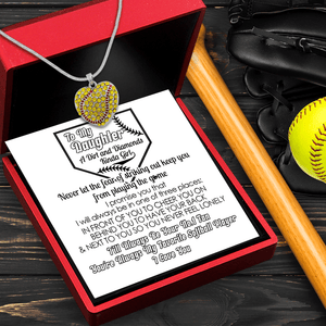 New Softball Heart Necklace - Softball - To My Daughter - You Are Always My Favorite Softball Player - Gnep17026