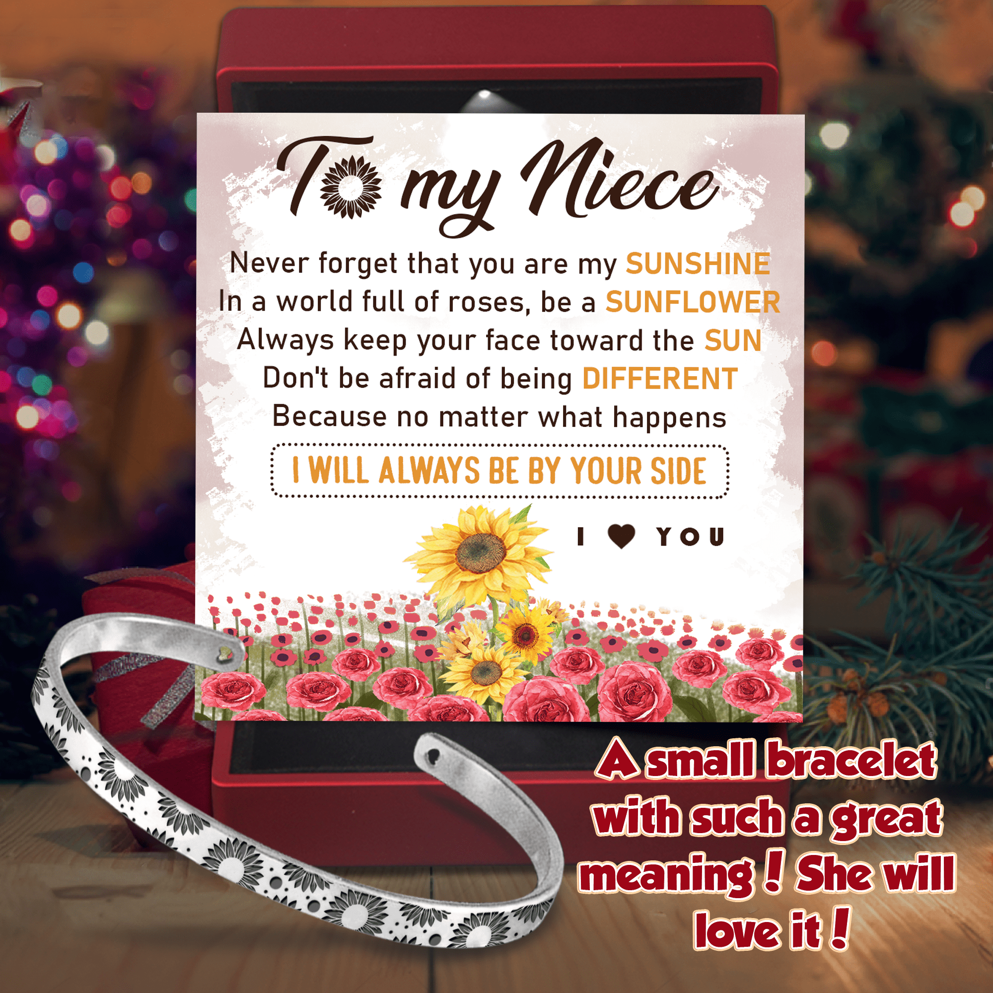 Niece Bracelet - Family - To My Niece - I Will Always Be By Your Side - Gbzf28003