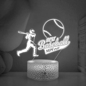 Night Led Light - Baseball - To Mom - Best Baseball Mom Ever - Glca19007