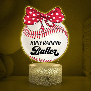 Night Led Light - Softball - To Mom - Busy Raising Baller - Glcb19002