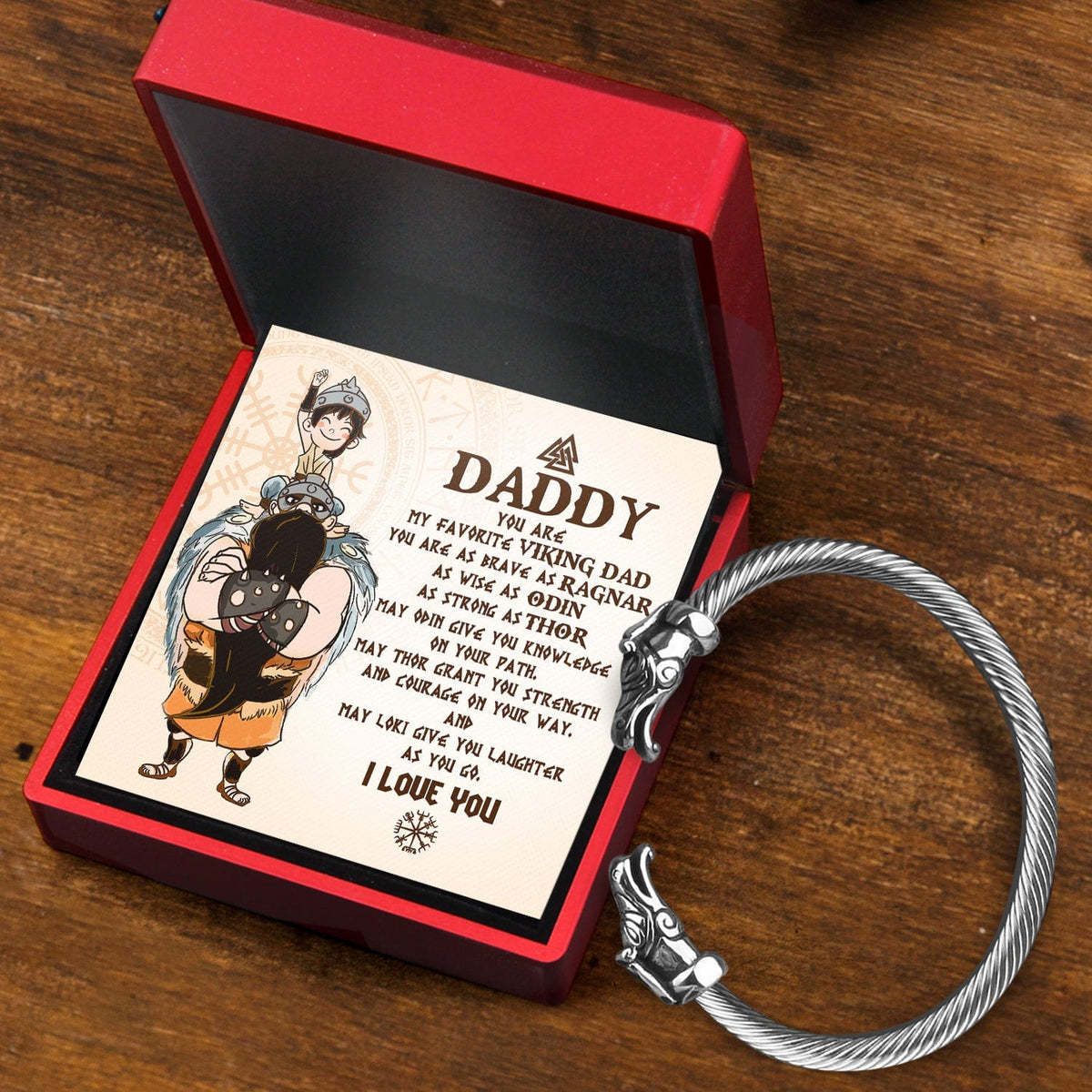 Norse Dragon Bracelet - Viking - From Son - To My Dad - I Love You - Gbzi18002