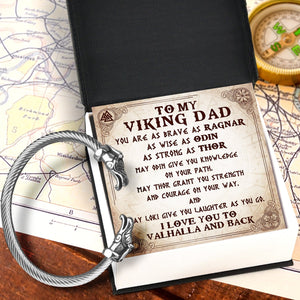 Norse Dragon Bracelet - Viking - To My Dad - I Love You To Valhalla And Back - Gbzi18002