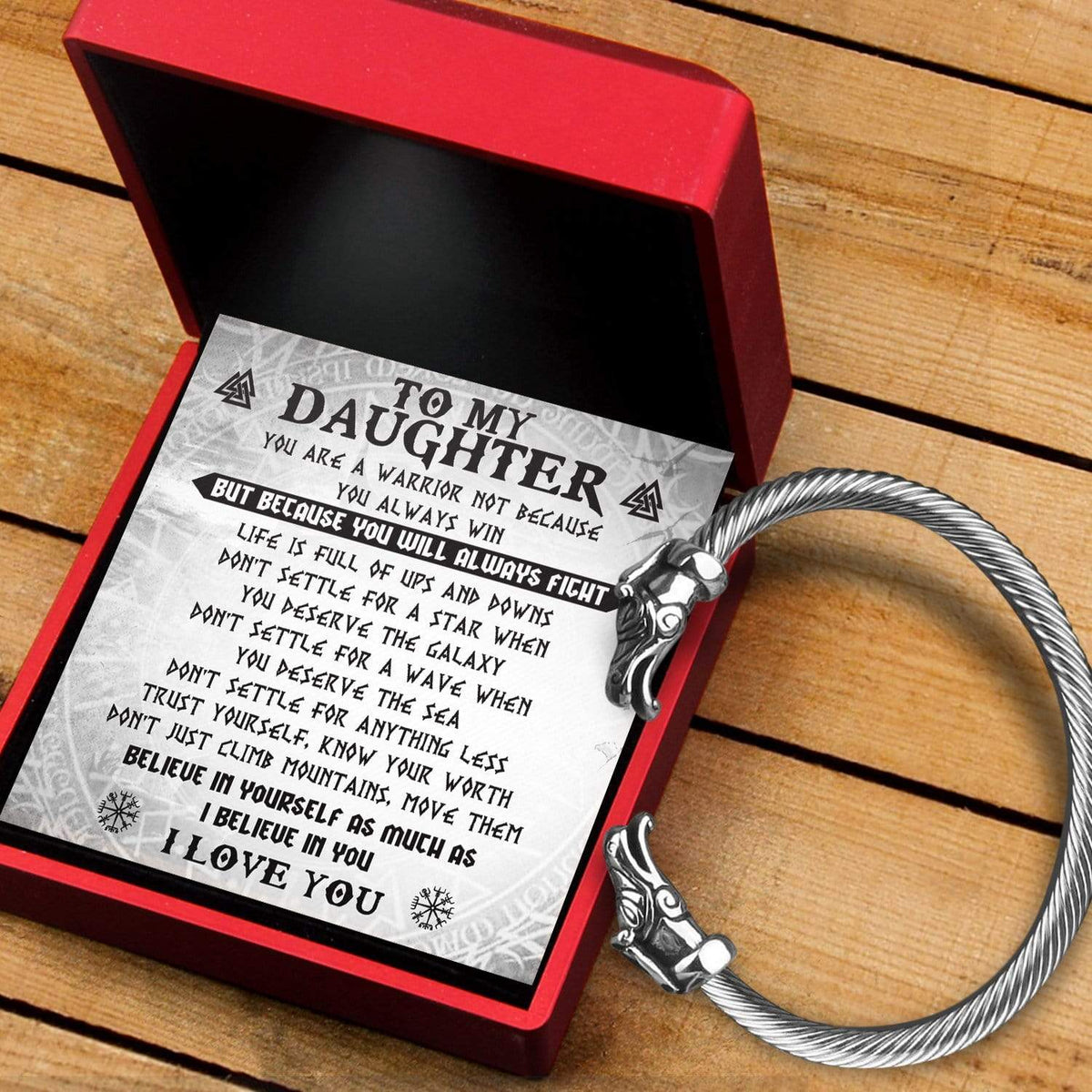 Norse Dragon Bracelet - Viking - To My Daughter - Believe In Yourself - Gbzi17002