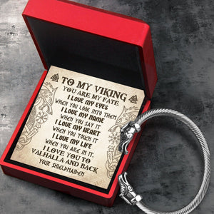 Norse Dragon Bracelet - Viking - To My Husband - I Love You To Valhalla And Back -  Gbzi14004