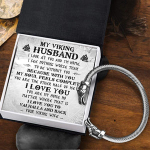 Norse Dragon Bracelet - Viking - To My Husband - You Are My Home -  Gbzi14001