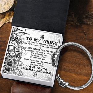 Norse Dragon Bracelet - Viking - To My Man - I Will Always Fall For You - Gbzi26004