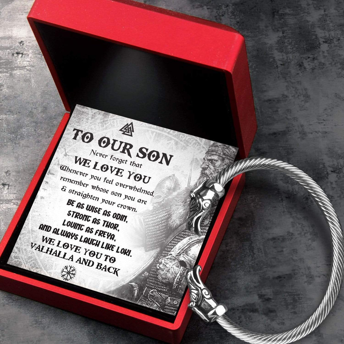 Norse Dragon Bracelet - Viking - To Our Son - We Love You - Gbzi16001