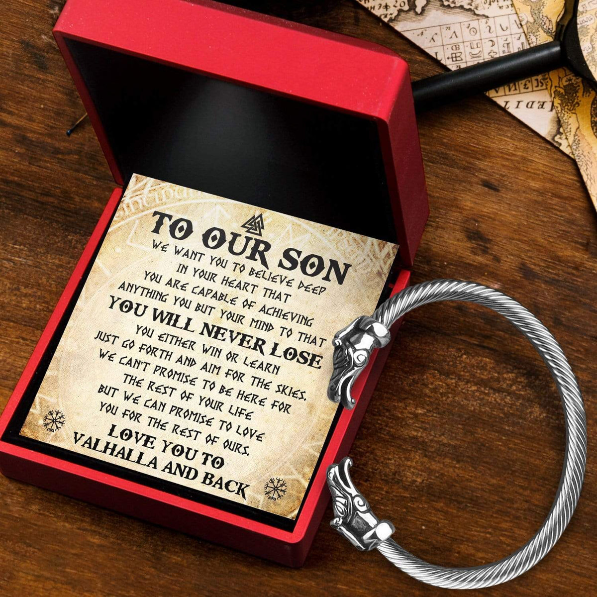 Norse Dragon Bracelet - Viking - To Our Son - You Will Never Lose - Gbzi16004