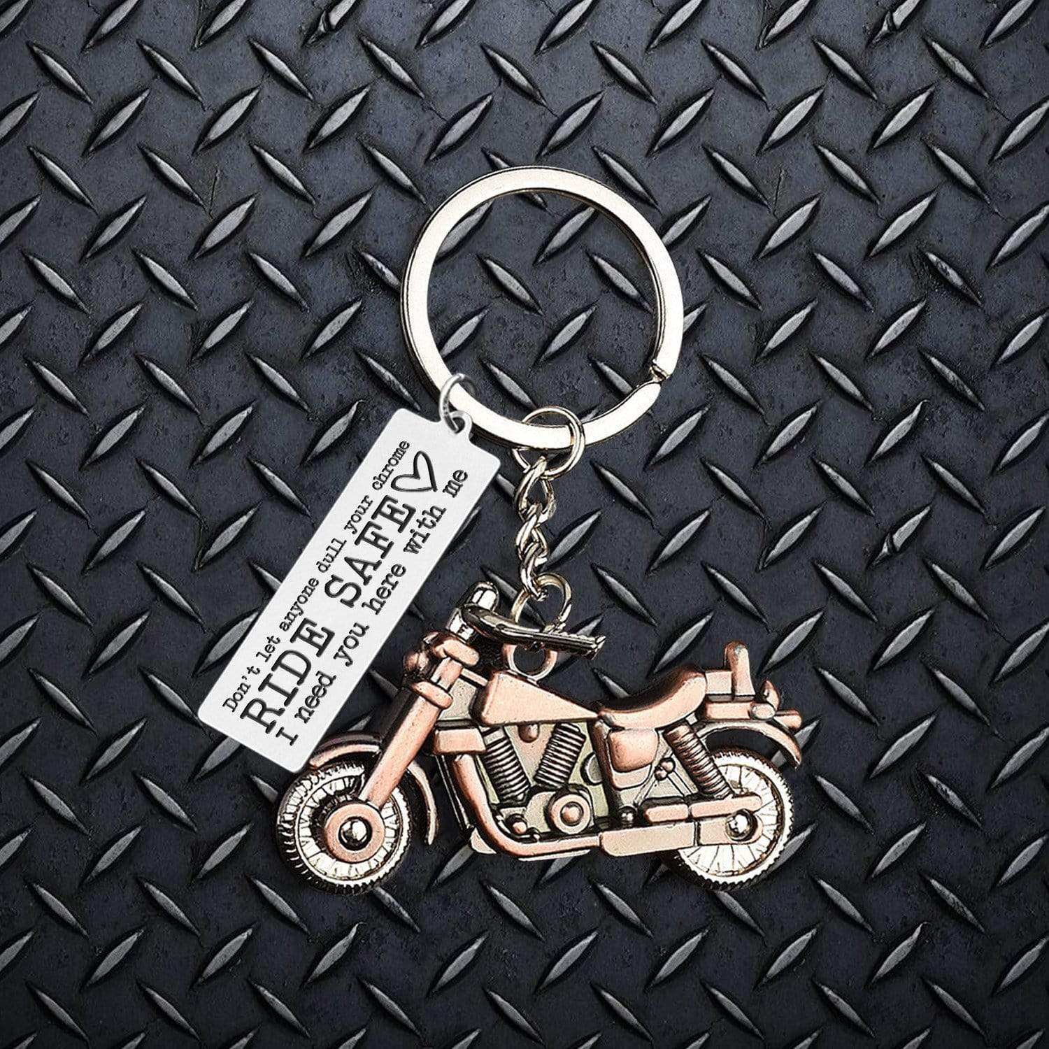 Old-School Motorcycle Keychain - Biker - To My Old Man - I Promise To Love You - Gkej26003