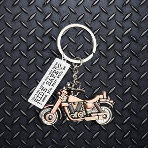 Old-School Motorcycle Keychain - Biker - To My Old Man - I Promise To Love You - Gkej26003