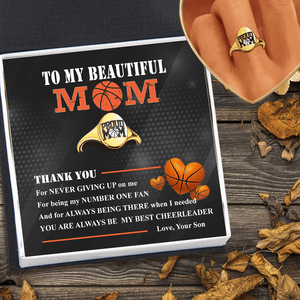 Oval Ring - Basketball - To My Mom - Always Being There When I Needed - Grm19010