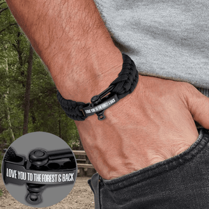 Paracord Rope Bracelet - Camping - To My Man - Love You To The Forest & Back - Gbxa26015
