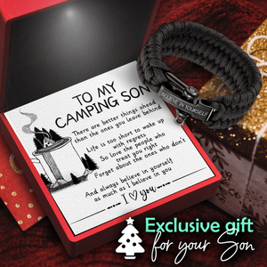Paracord Rope Bracelet - Camping - To My Son - Always Believe In Yourself As Much As I Believe In You - Gbxa16009