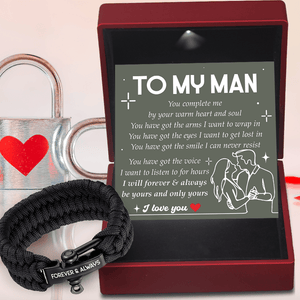 Paracord Rope Bracelet - Family - To My Man - You Have Got The Smile I Can Never Resist - Gbxa26020