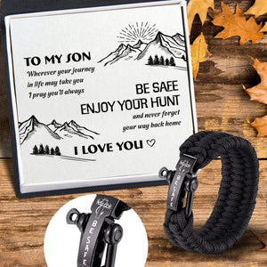 Paracord Rope Bracelet - Hunting - To My Son - Enjoy Your Hunt - Gbxa16001