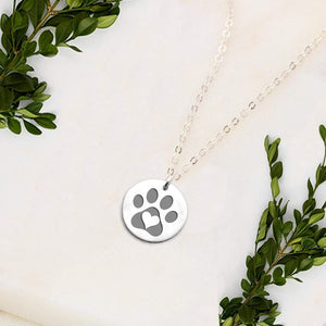 Paw Print Round Necklace - To My Dog Mom - Happy Mother's Day - Gnev19016