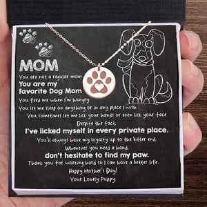 Paw Print Round Necklace - To My Dog Mom - Happy Mother's Day - Gnev19016