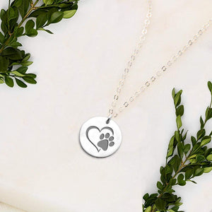 Paw Print Round Necklace - To My Dog Mom - Happy Mother's Day - Gnev19017