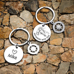 Personalised Compass Keychain - Travel - To My Soulmate - You Are My Home - Gkw13011
