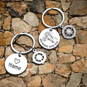 Personalised Compass Keychain - Travel - To My Soulmate - You Are My Home - Gkw13011