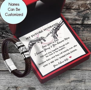 Personalised Leather Bracelet - Skull - To My Man - I Never Wanted To Fix You, You're So Perfectly Broken - Gbzl26036
